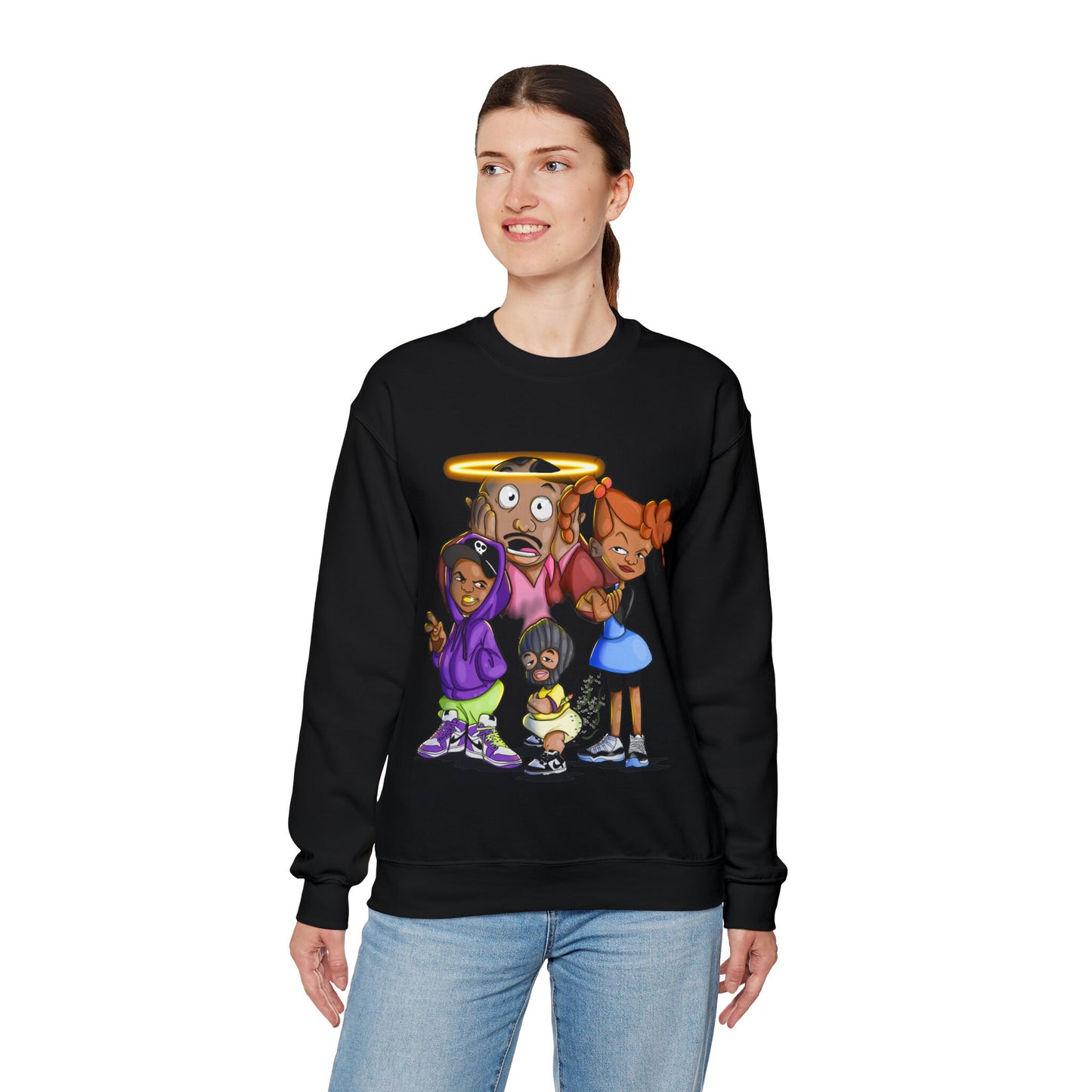 Cozy Nostalgia: BeBe's Kids Crewneck Sweatshirt for Cold-Weather Comfort