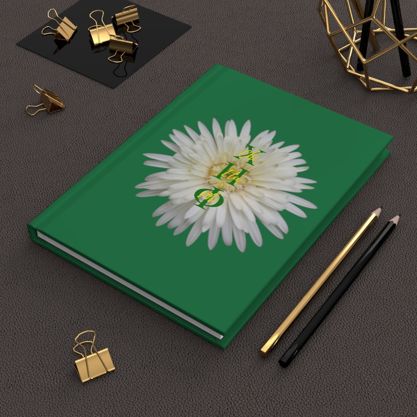 Chrysanthemum Harmony: Chi Eta Phi Nursing Sorority Flower - Hardcover Journal