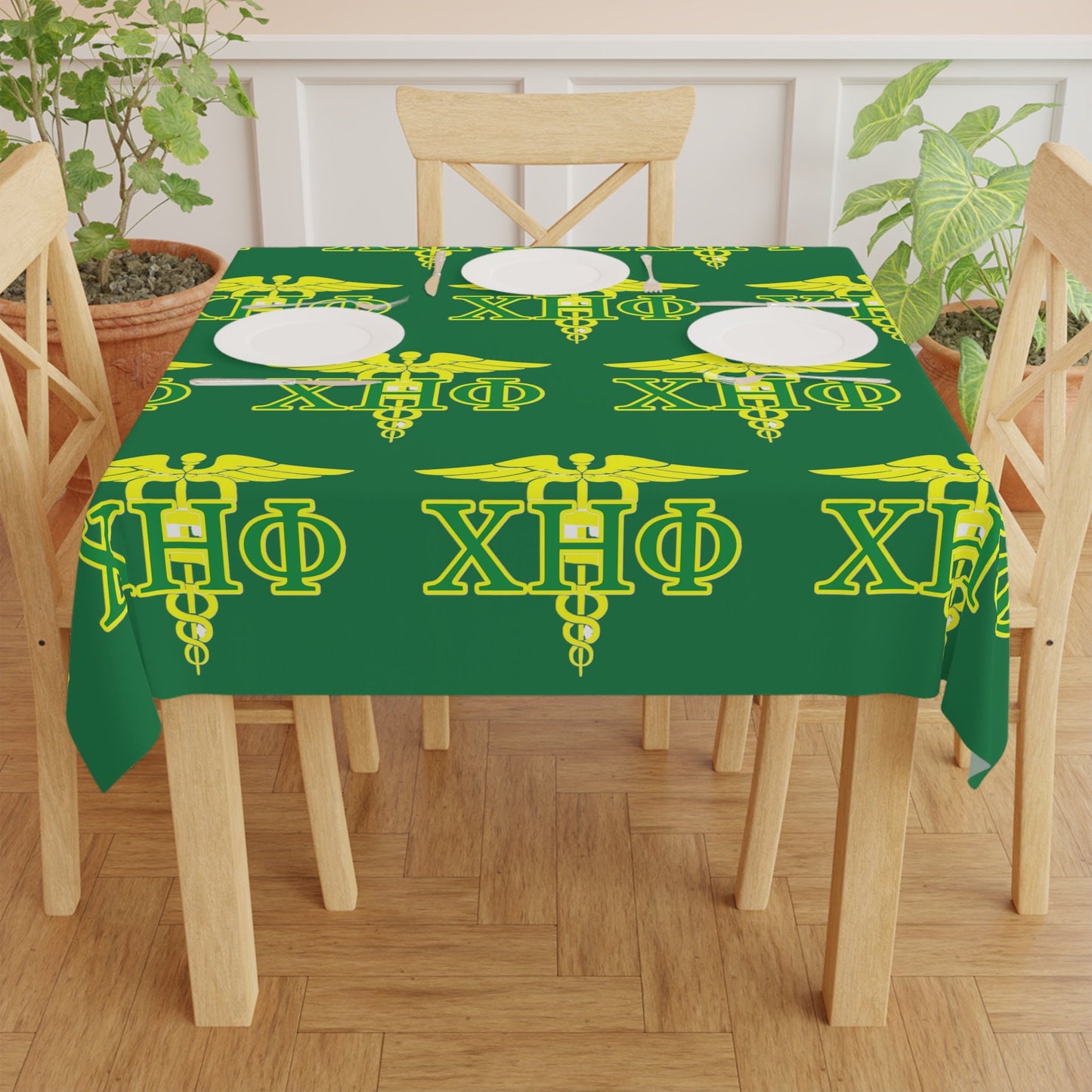 Chi Eta Phi Tablecloth - Easy Care, Timeless Elegance