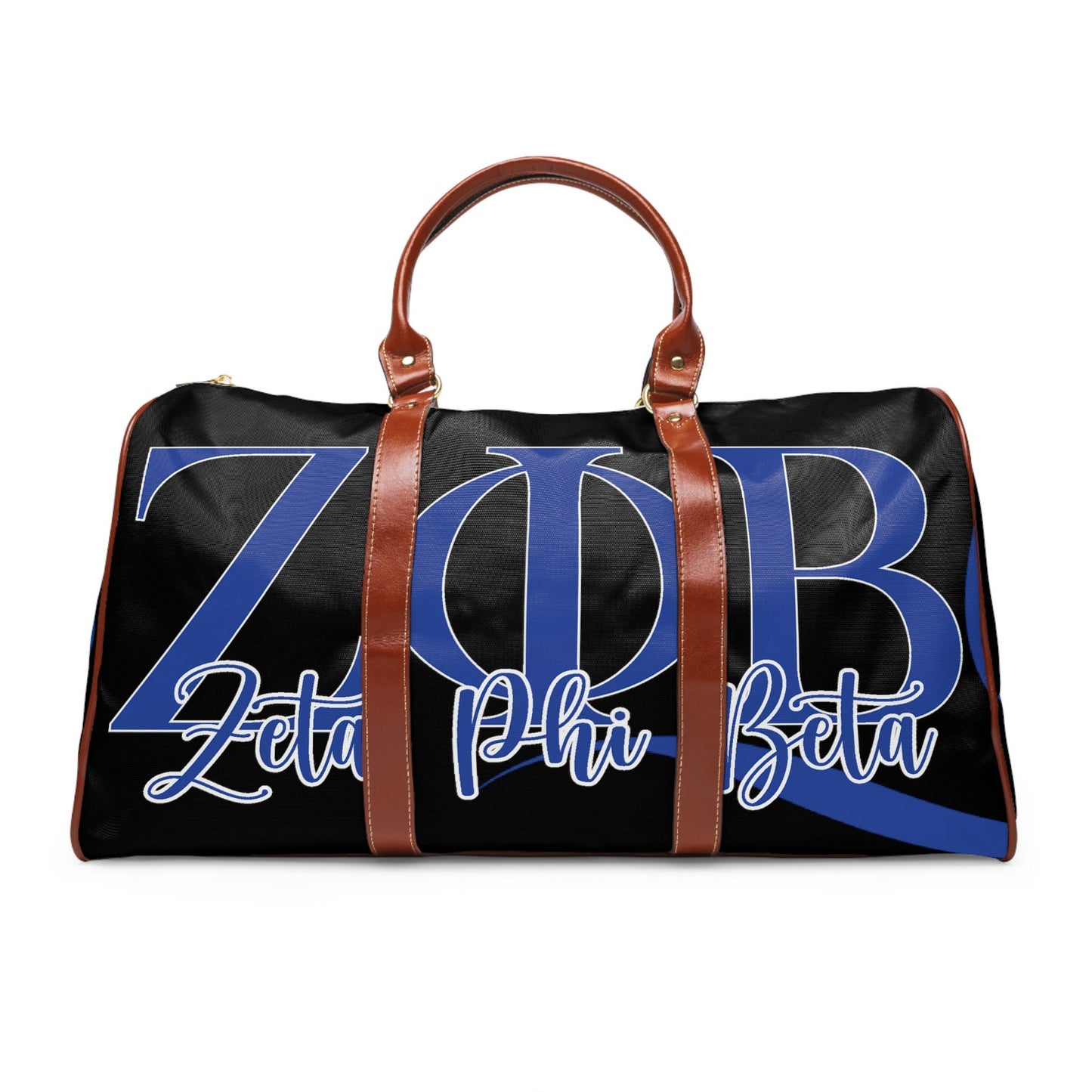 Zeta Phi Beta Sorority Waterproof Nylon Travel Bag Durable Elegance for Your Essentials!