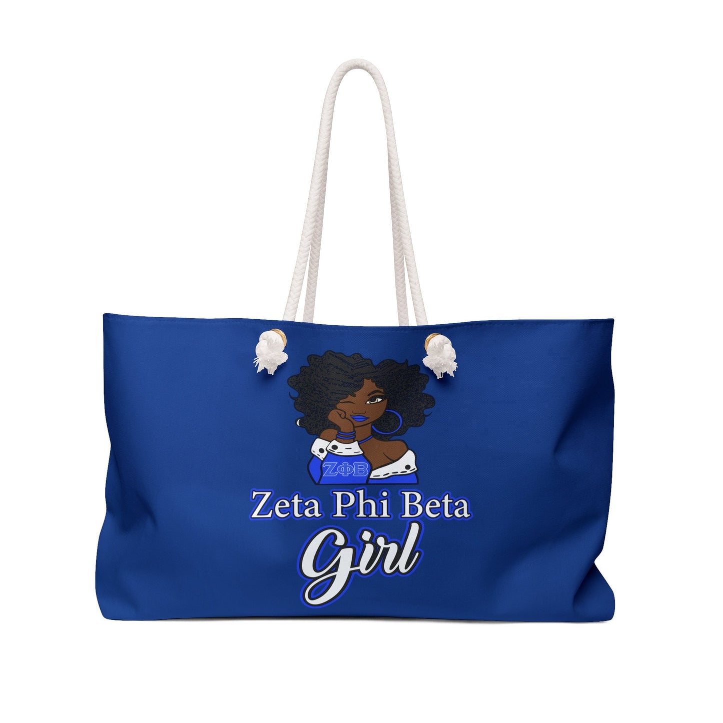 Zeta Phi Beta Sorority Oversized Weekender Tote Stylish Versatility for Every Getaway!