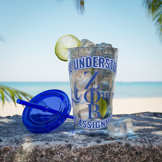 Zeta Phi Beta Sunsplash Tumbler - Empowered Elegance on the Go