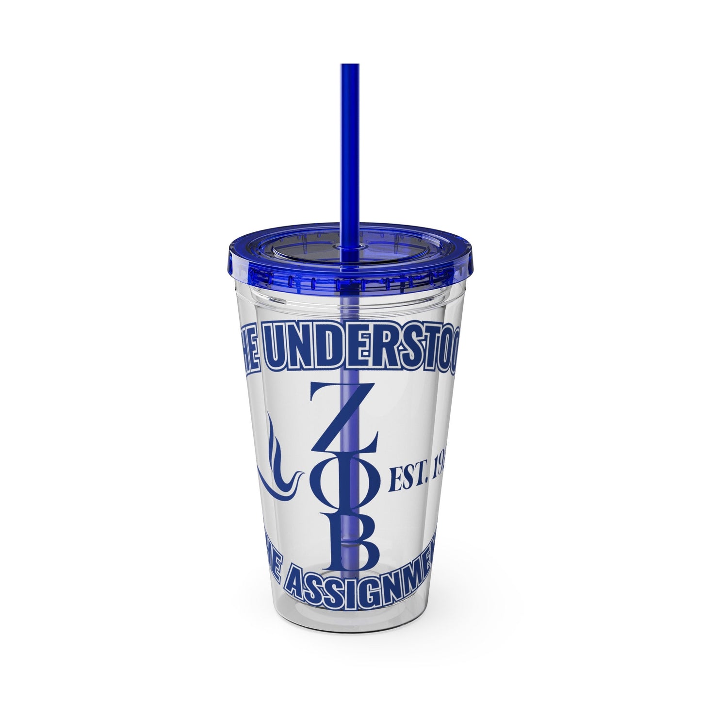 Zeta Phi Beta Sunsplash Tumbler - Empowered Elegance on the Go
