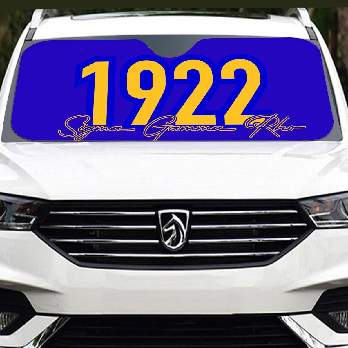 Stay Cool with Our Sigma Gamma Rho 1922 Windshield Sunshade!