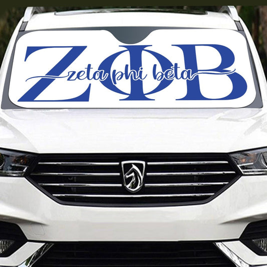 Stay Cool with Our Zeta Phi Beta Windshield Sunshade