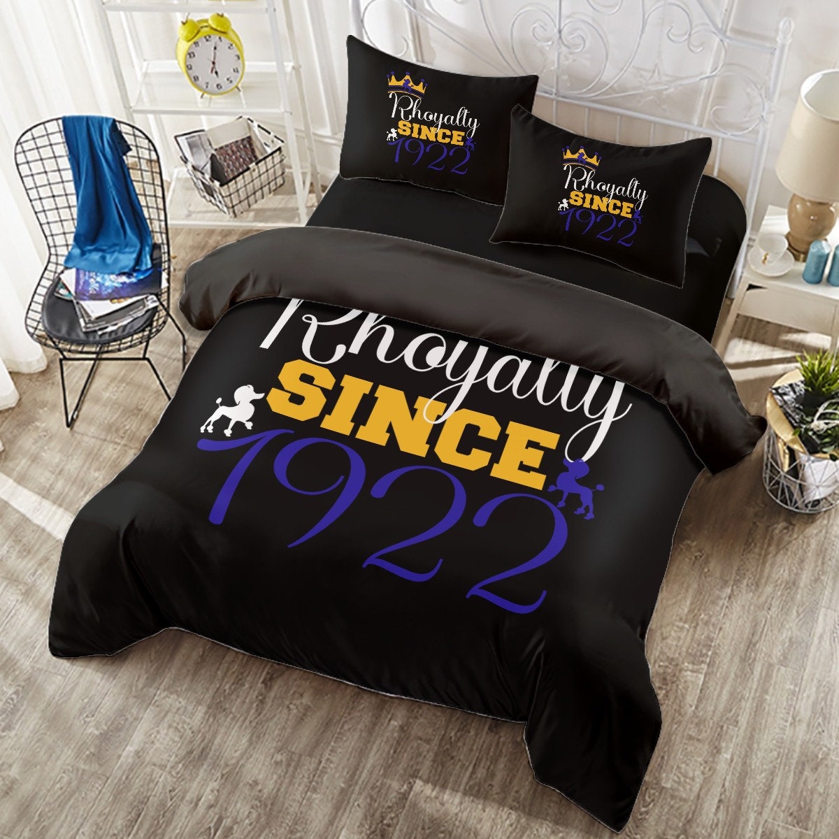 Sigma Gamma Rho 1922 Four-Piece Duvet Cover Set - Elevate Your Sorority Bedroom