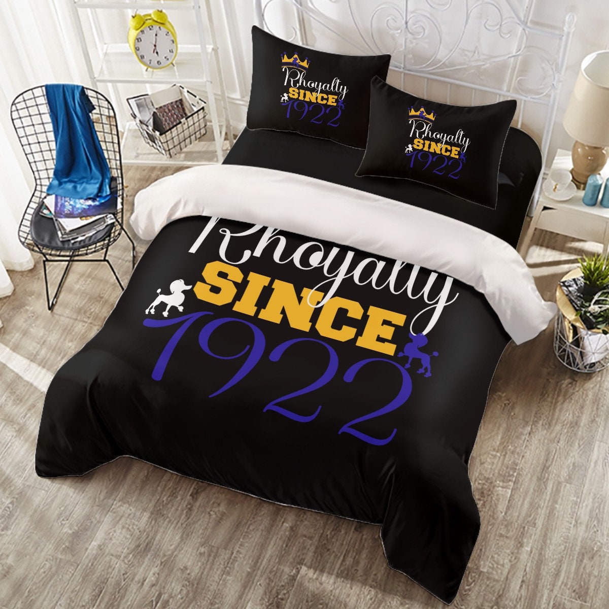 Sigma Gamma Rho 1922 Four-Piece Duvet Cover Set - Elevate Your Sorority Bedroom