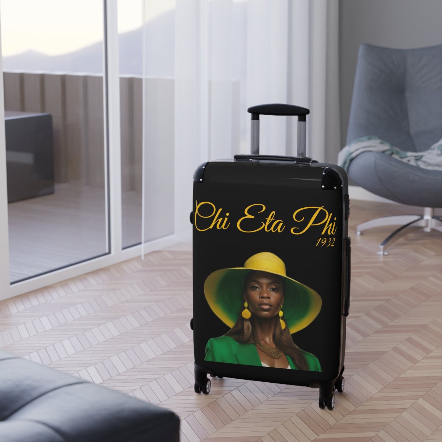 Chi Eta Phi Chic Hardcase Luggage Set - Travel in Style and Show Your Pride!