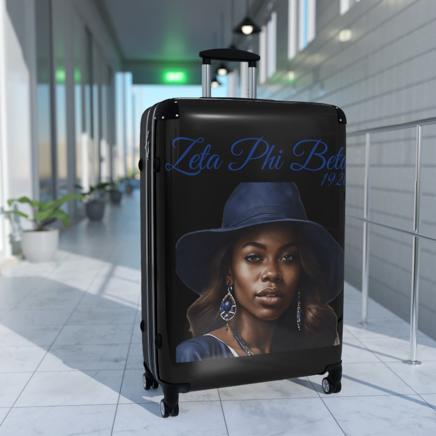 Zeta Phi Beta Hardcase Suitcase: Travel in Style with Sorority Pride