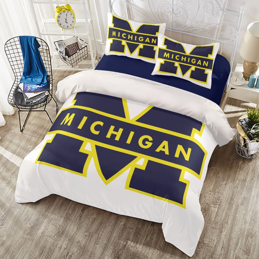 University of Michigan 4-Piece Duvet Set