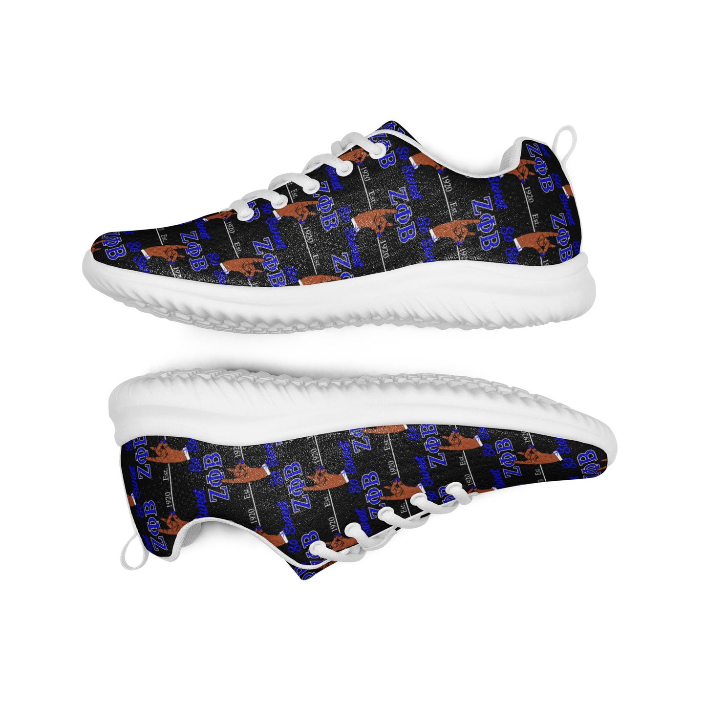 Zeta Phi Beta Women’s Athletic Shoes with Iconic Hand Sign – Comfort and Style for Every Step