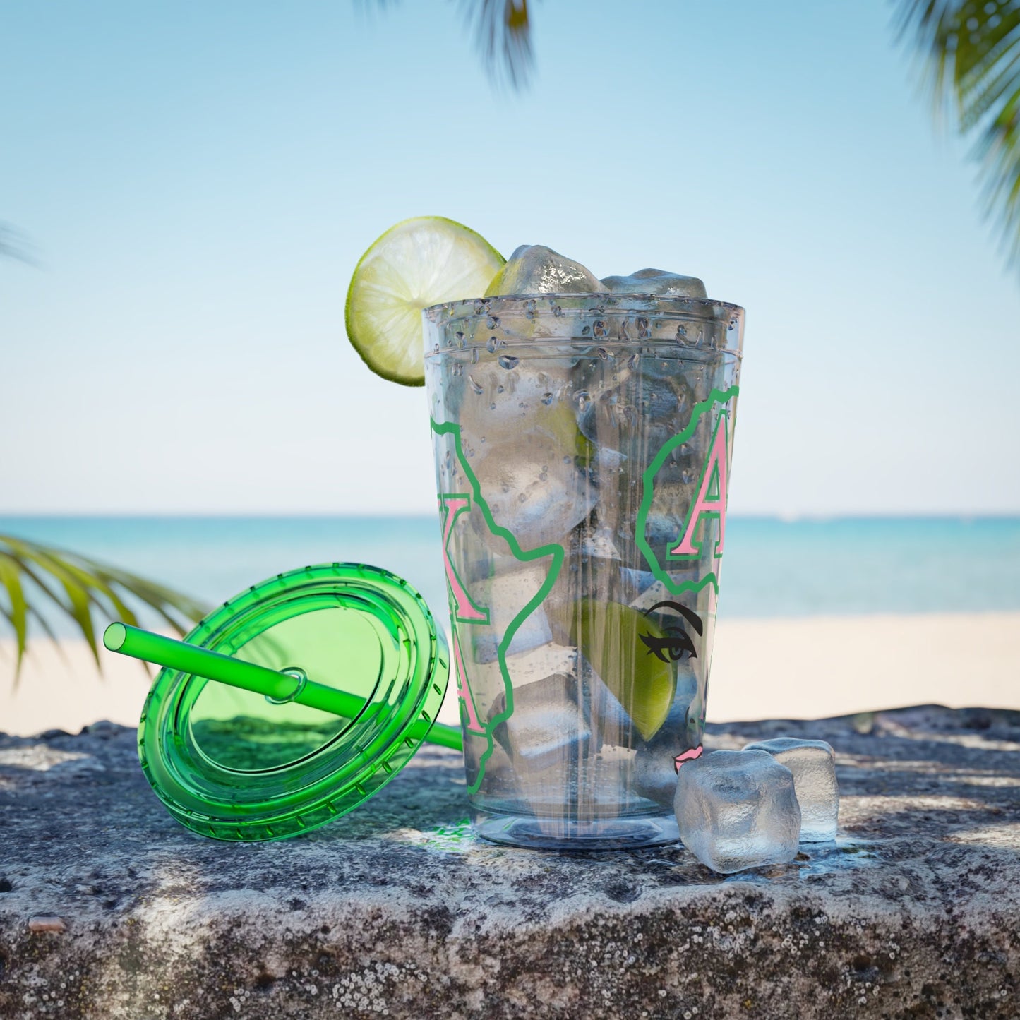 Sunsplash Tumbler with Straw, 16oz