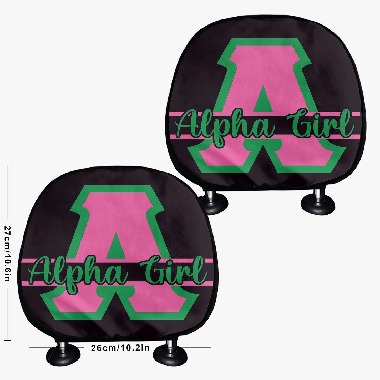 Alpha Kappa Alpha Car Headrest Covers
