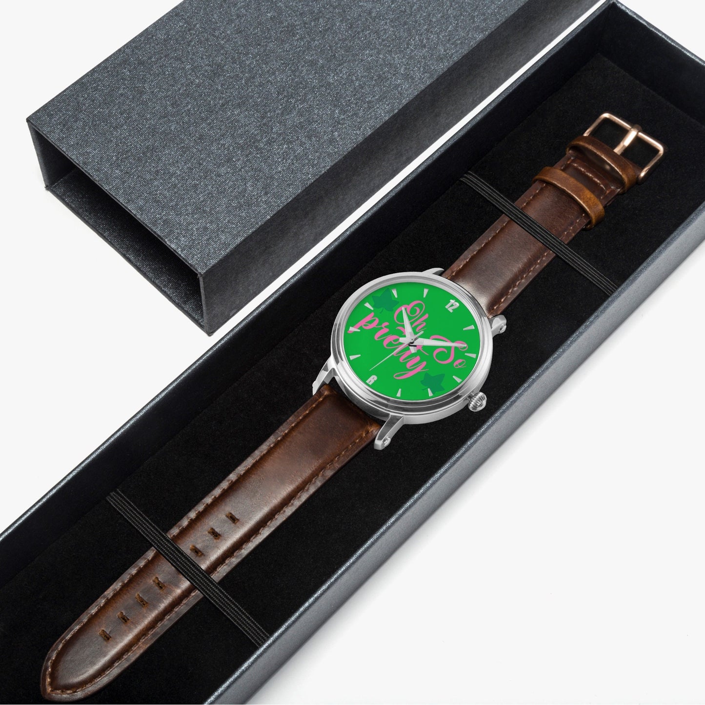 Alpha Kappa Alpha 'Oh So Pretty' 46mm Watch (Silver): Timeless Elegance & Precision