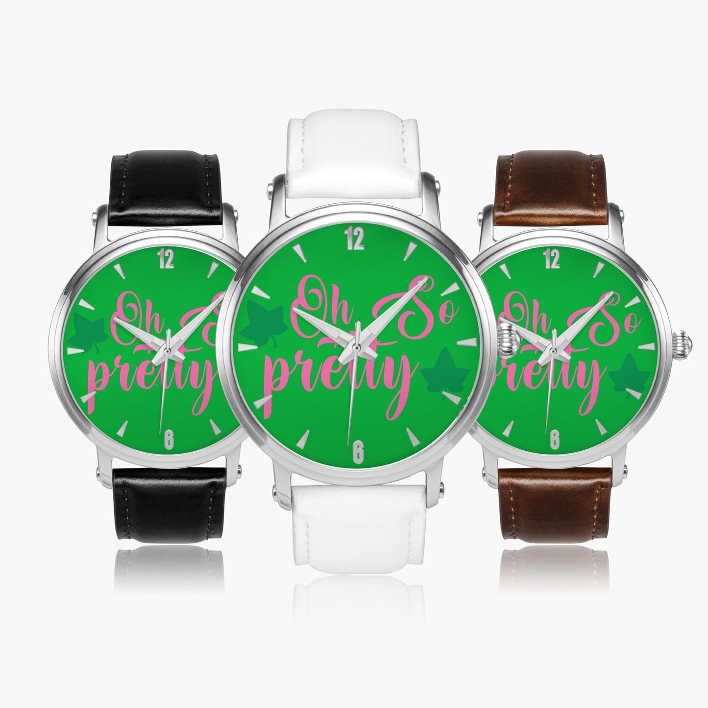 Alpha Kappa Alpha 'Oh So Pretty' 46mm Watch (Silver): Timeless Elegance & Precision
