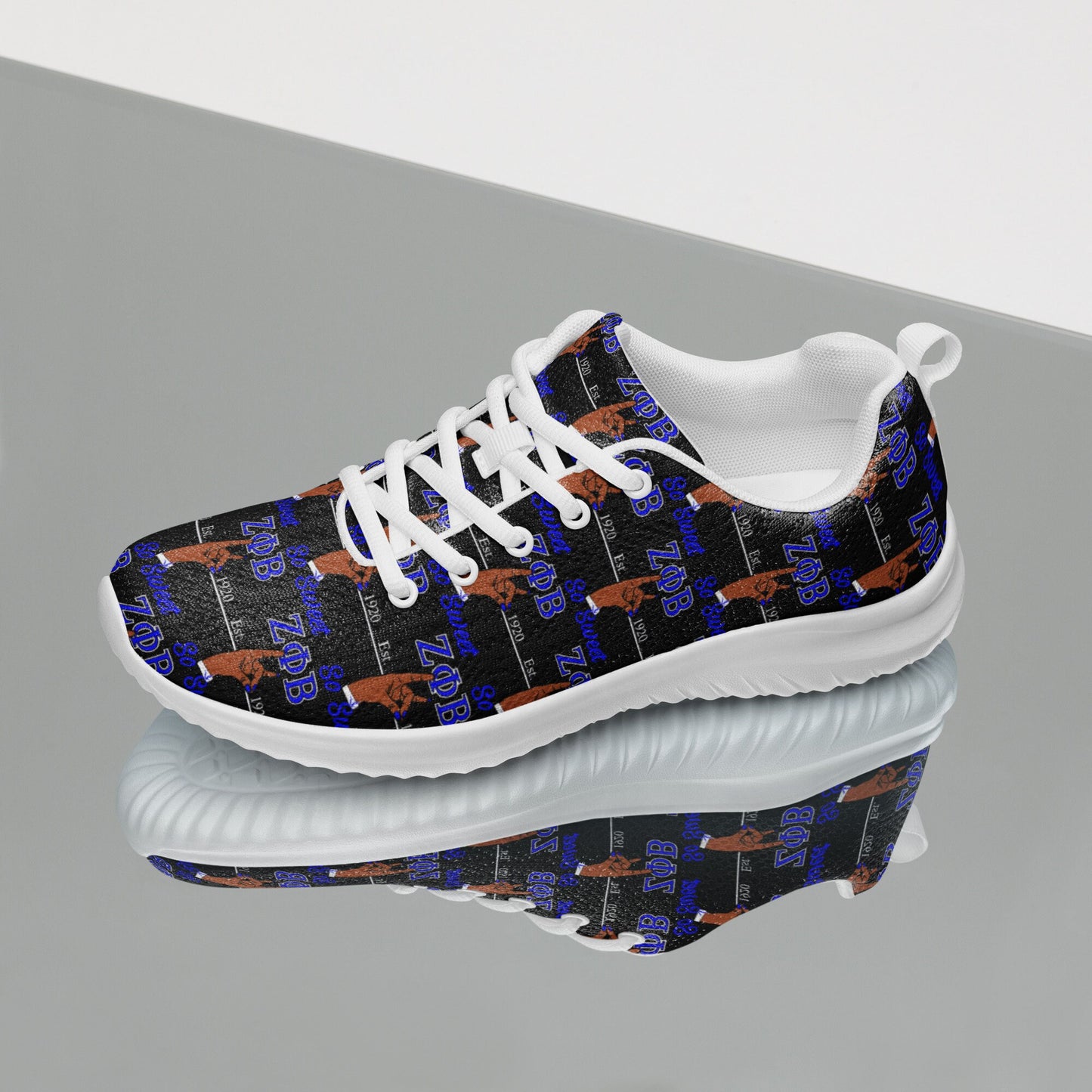Zeta Phi Beta Women’s Athletic Shoes with Iconic Hand Sign – Comfort and Style for Every Step