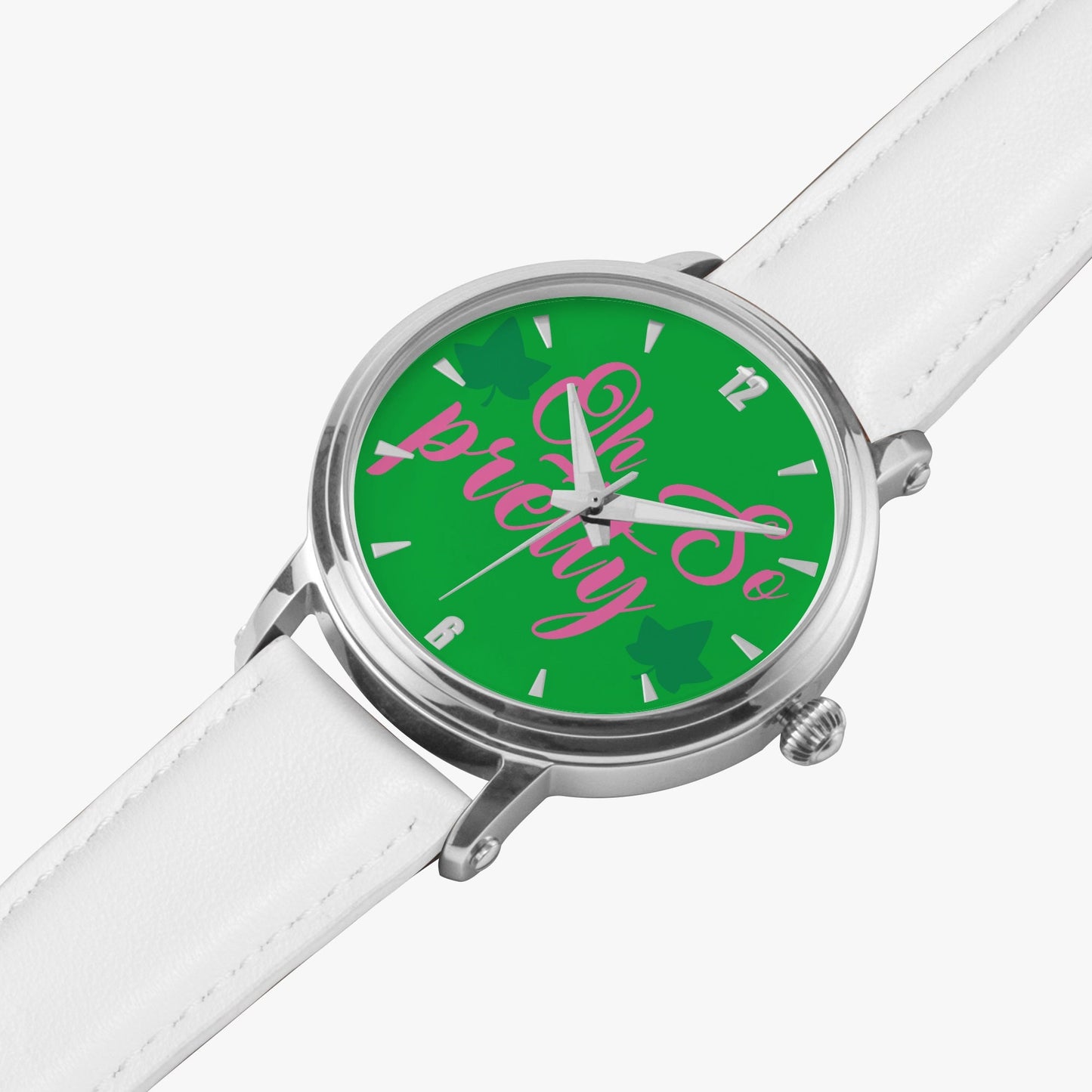 Alpha Kappa Alpha 'Oh So Pretty' 46mm Watch (Silver): Timeless Elegance & Precision