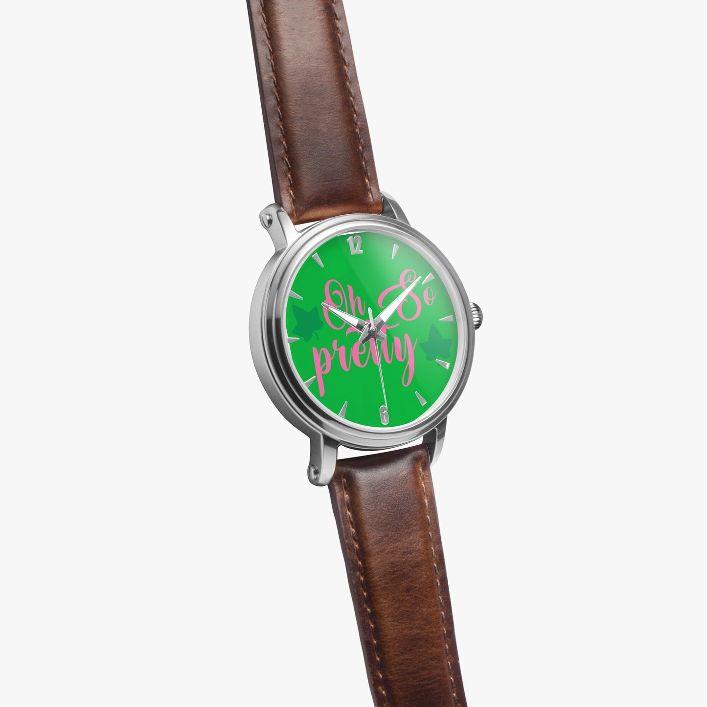Alpha Kappa Alpha 'Oh So Pretty' 46mm Watch (Silver): Timeless Elegance & Precision