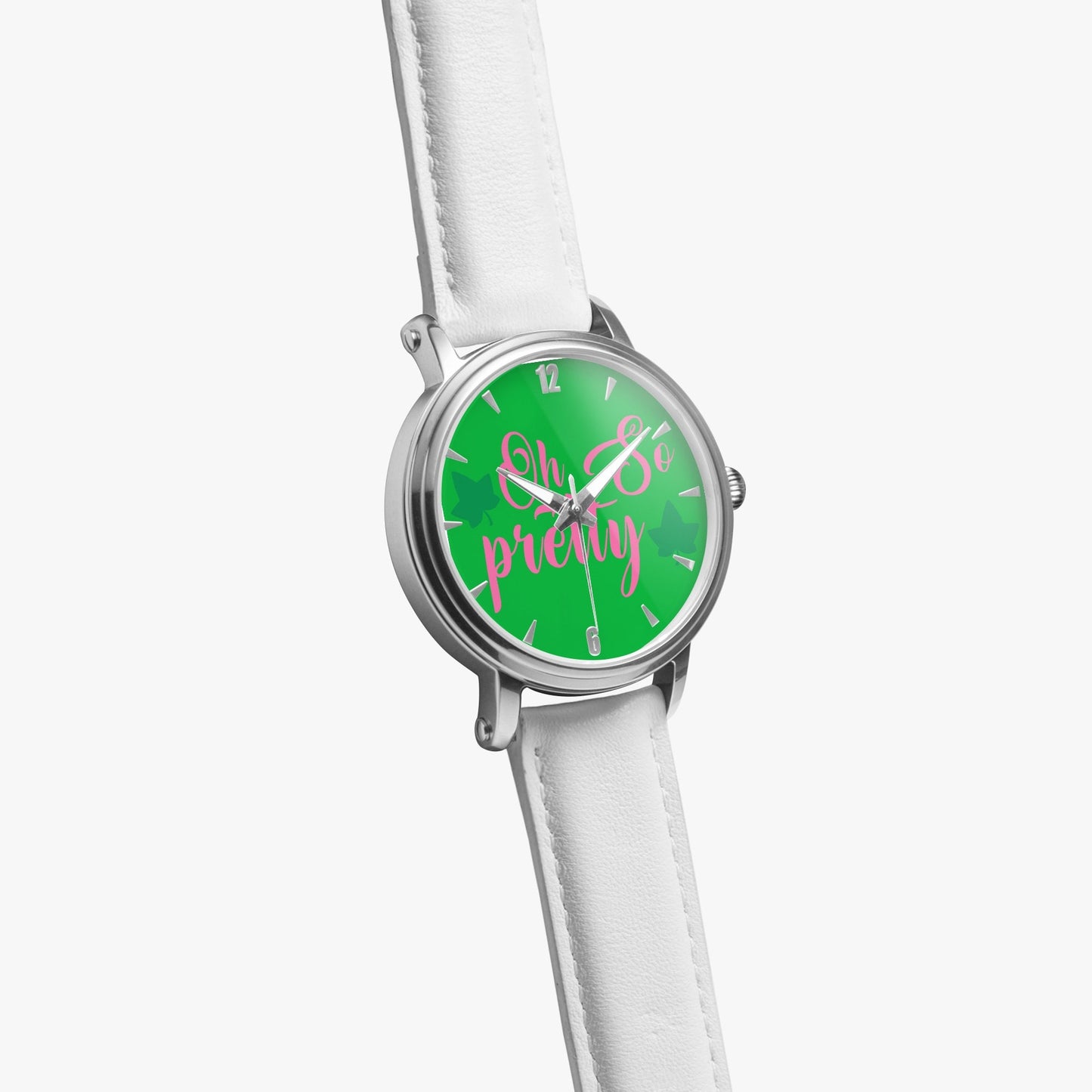 Alpha Kappa Alpha 'Oh So Pretty' 46mm Watch (Silver): Timeless Elegance & Precision
