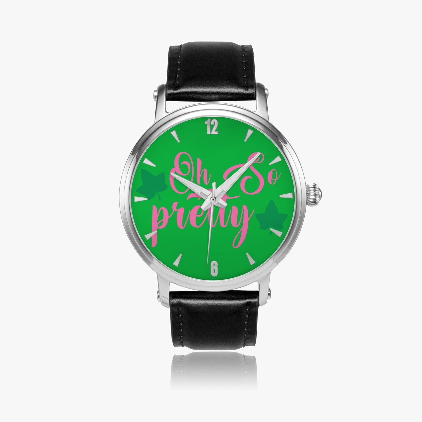 Alpha Kappa Alpha 'Oh So Pretty' 46mm Watch (Silver): Timeless Elegance & Precision