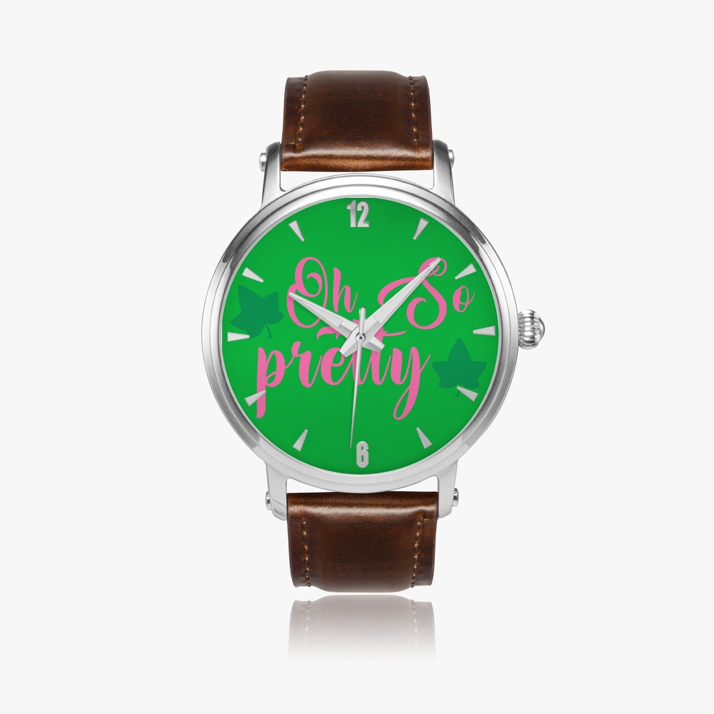 Alpha Kappa Alpha 'Oh So Pretty' 46mm Watch (Silver): Timeless Elegance & Precision