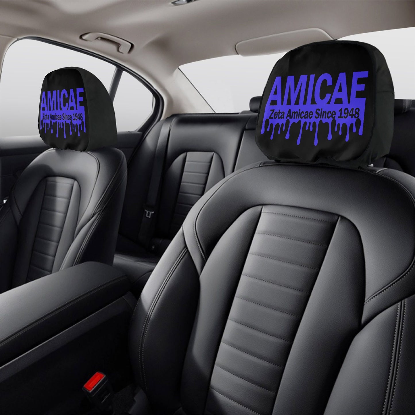 Amicae Zeta Car Headrest Cover - Stylish Sisterhood on the Move!