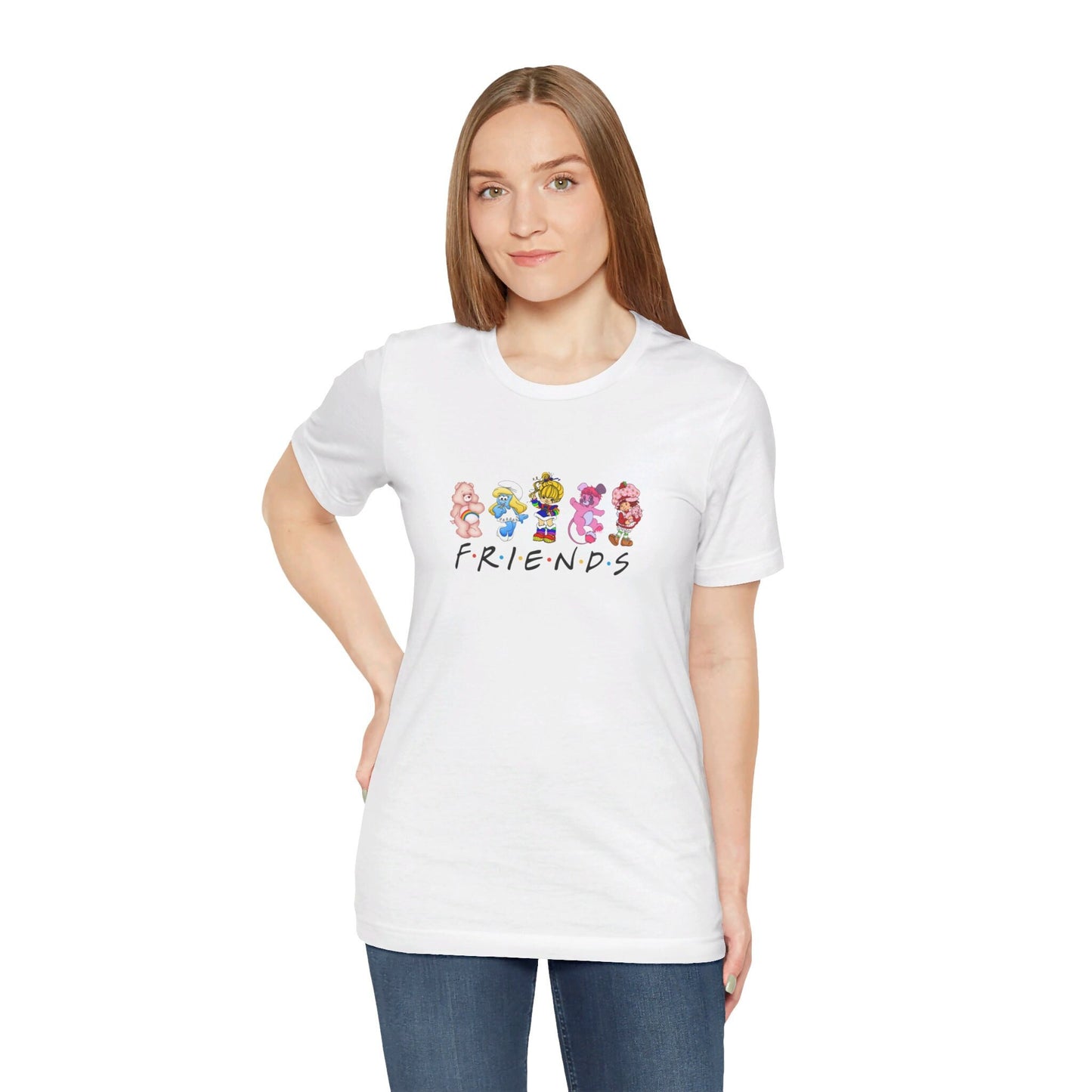 Step into Nostalgia with Our 80's Friends T-Shirt Featuring Rainbow Brite and Pals!