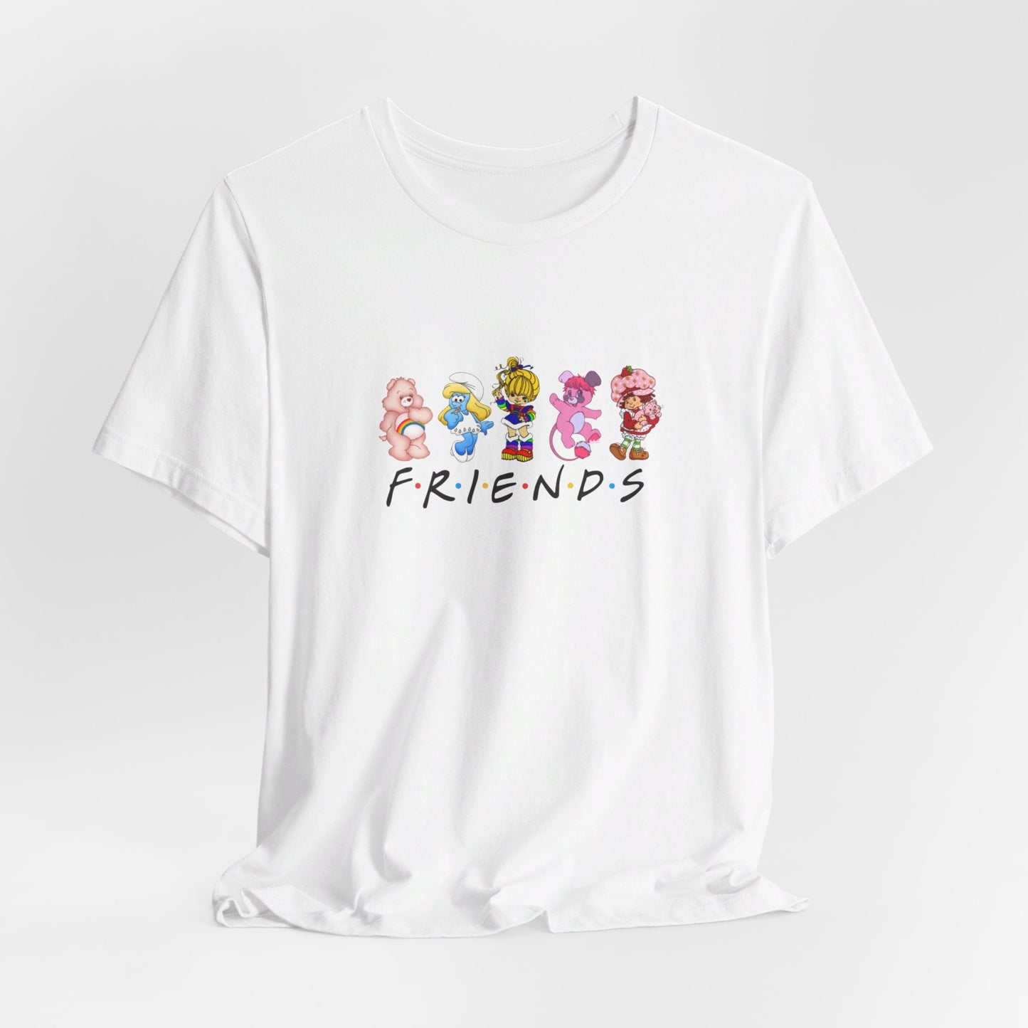Step into Nostalgia with Our 80's Friends T-Shirt Featuring Rainbow Brite and Pals!
