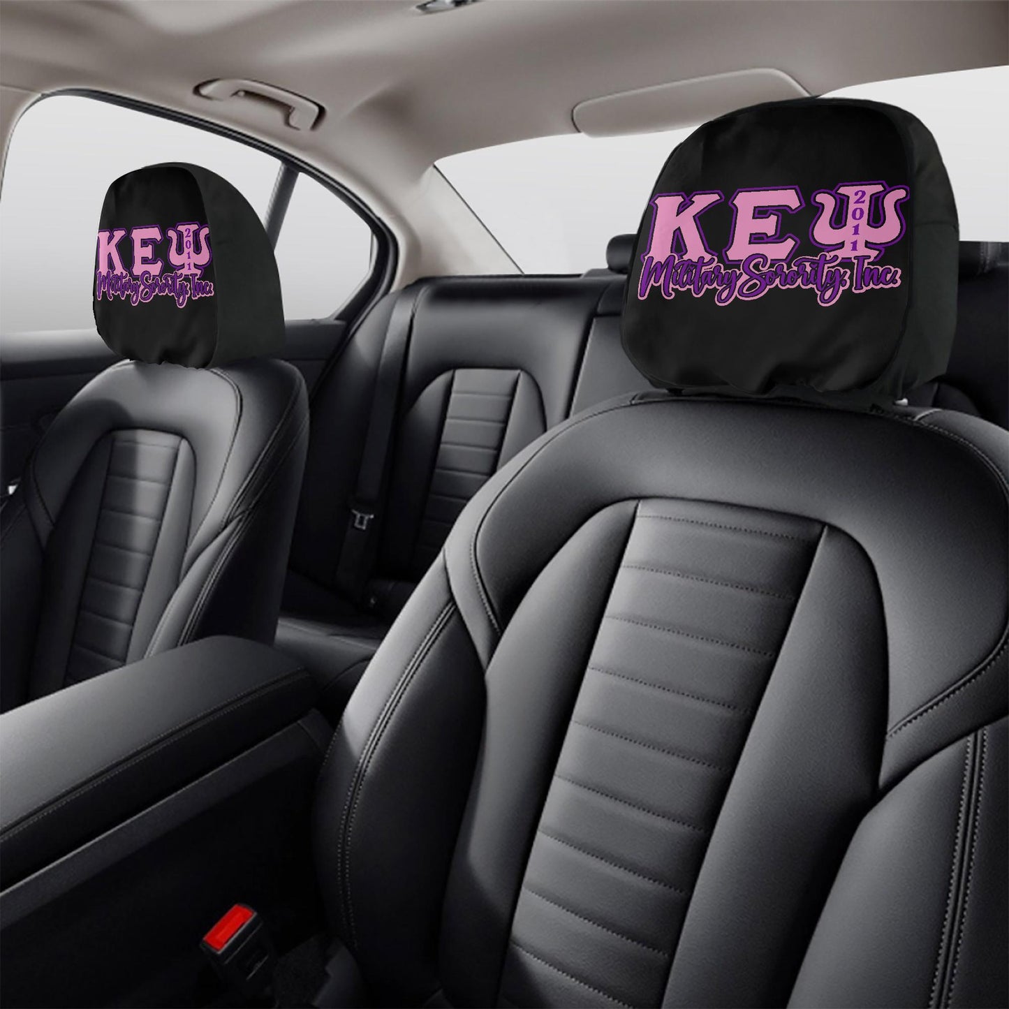 Kappa Epsilon Psi Military Sorority Headrest Covers – Stylish & Comfortable Car Accessory