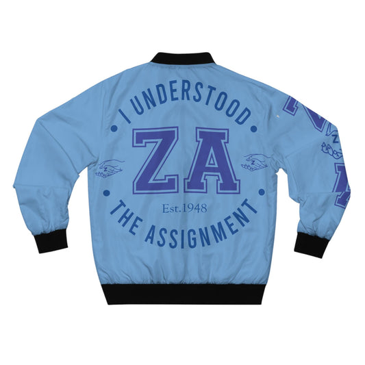 Zeta Amicae Sorority Stylish Bomber Jacket Custom Greek Apparel Perfect for Events & Everyday Style