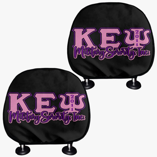 Kappa Epsilon Psi Military Sorority Headrest Covers – Stylish & Comfortable Car Accessory