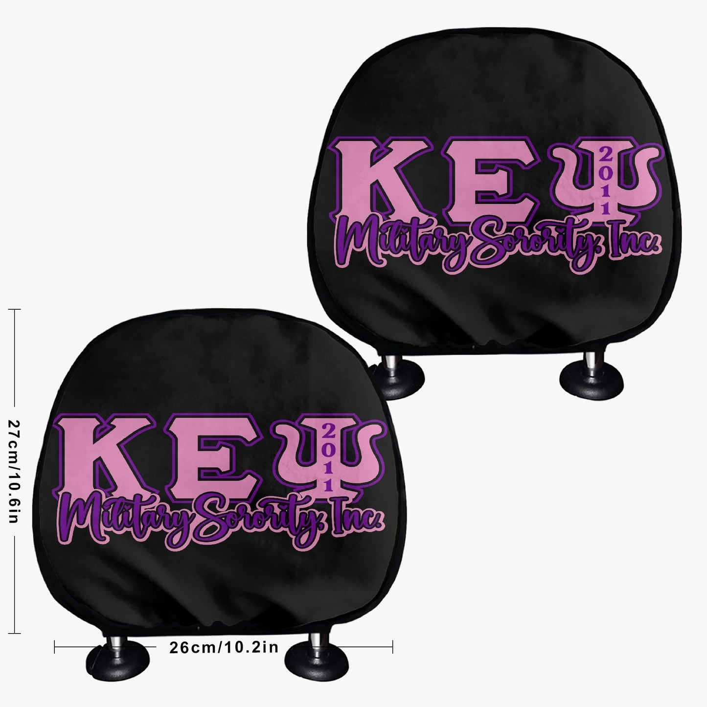 Kappa Epsilon Psi Military Sorority Headrest Covers – Stylish & Comfortable Car Accessory
