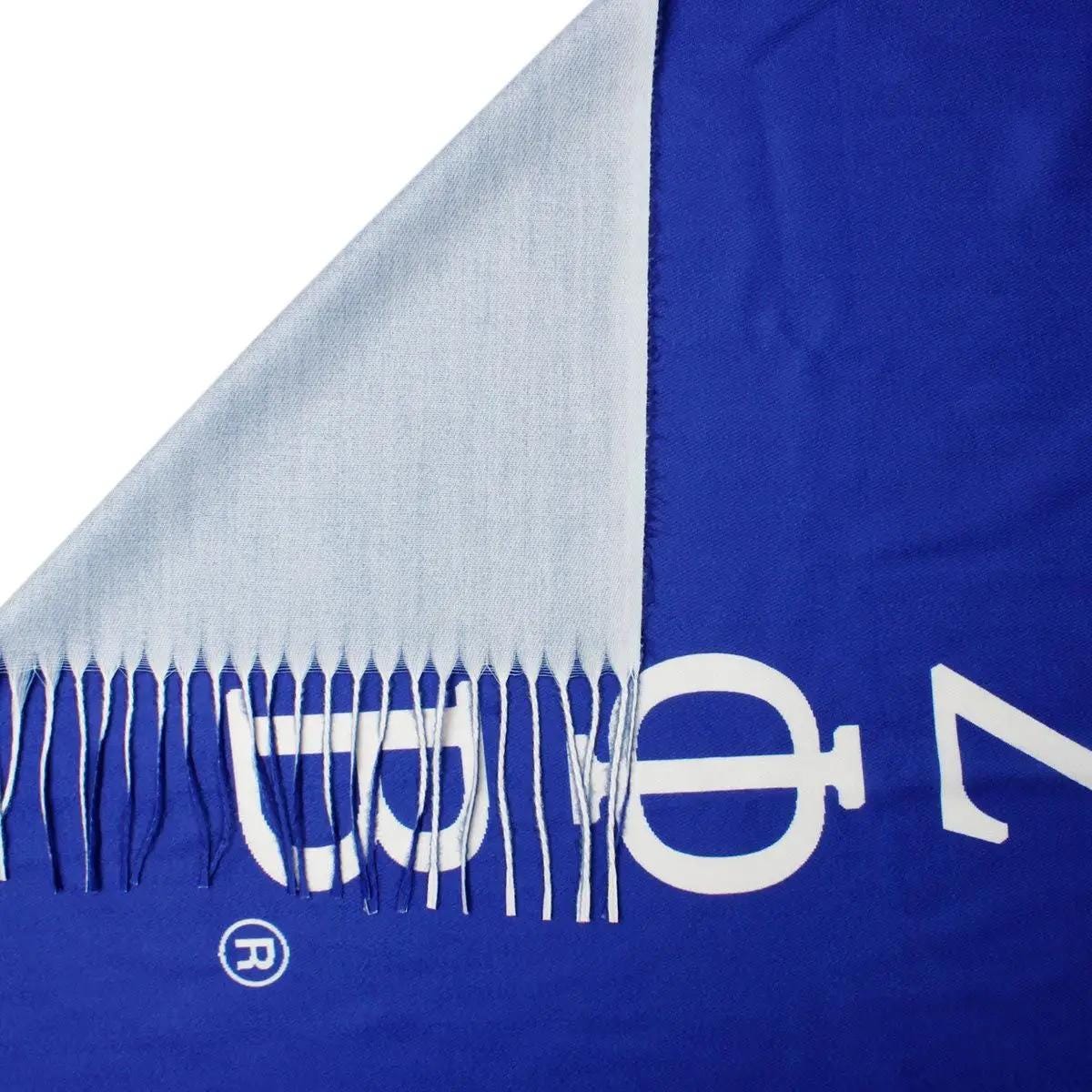 Zeta Phi Beta Sorority Scarf | Blue & White Fashion Shawl with Shield and Greek Letters | ZPB Paraphernalia