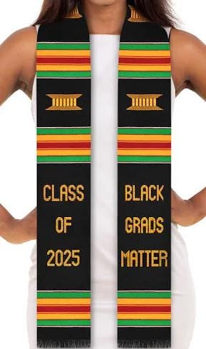 Black Grads Matter Honor Shawl – Celebrate Your Achievement with Pride!