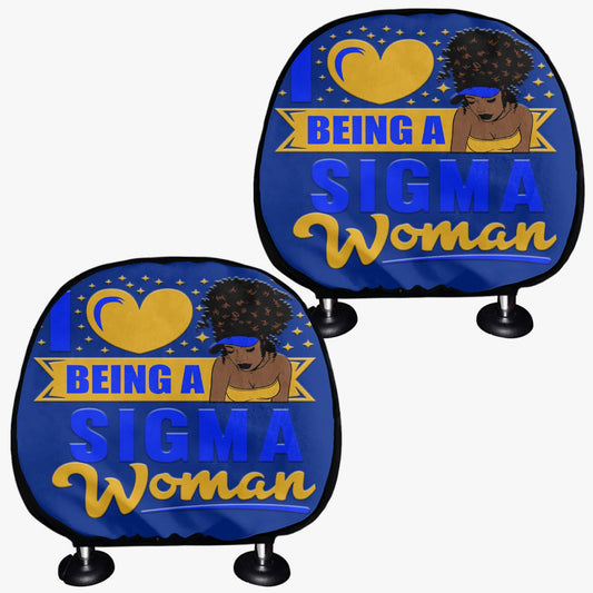 Sigma Woman Car Headrest Covers