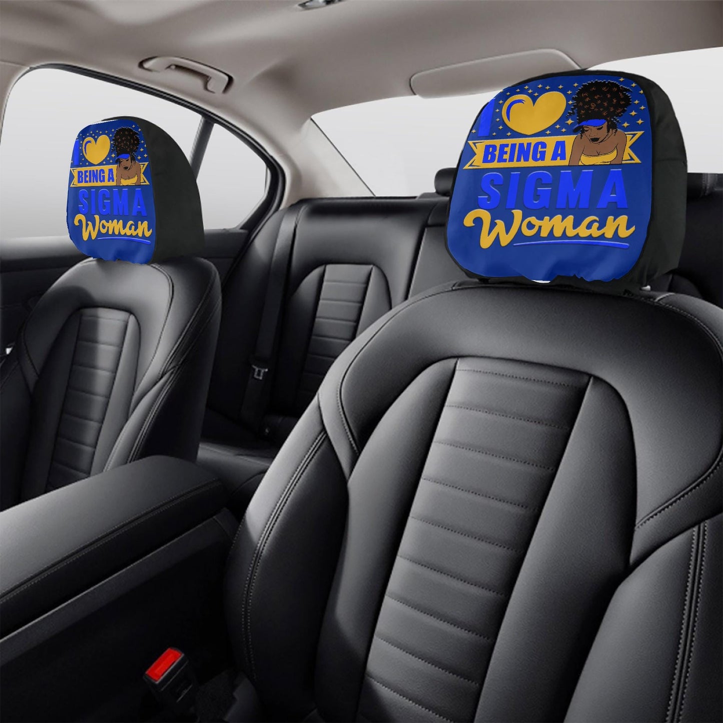 Sigma Woman Car Headrest Covers