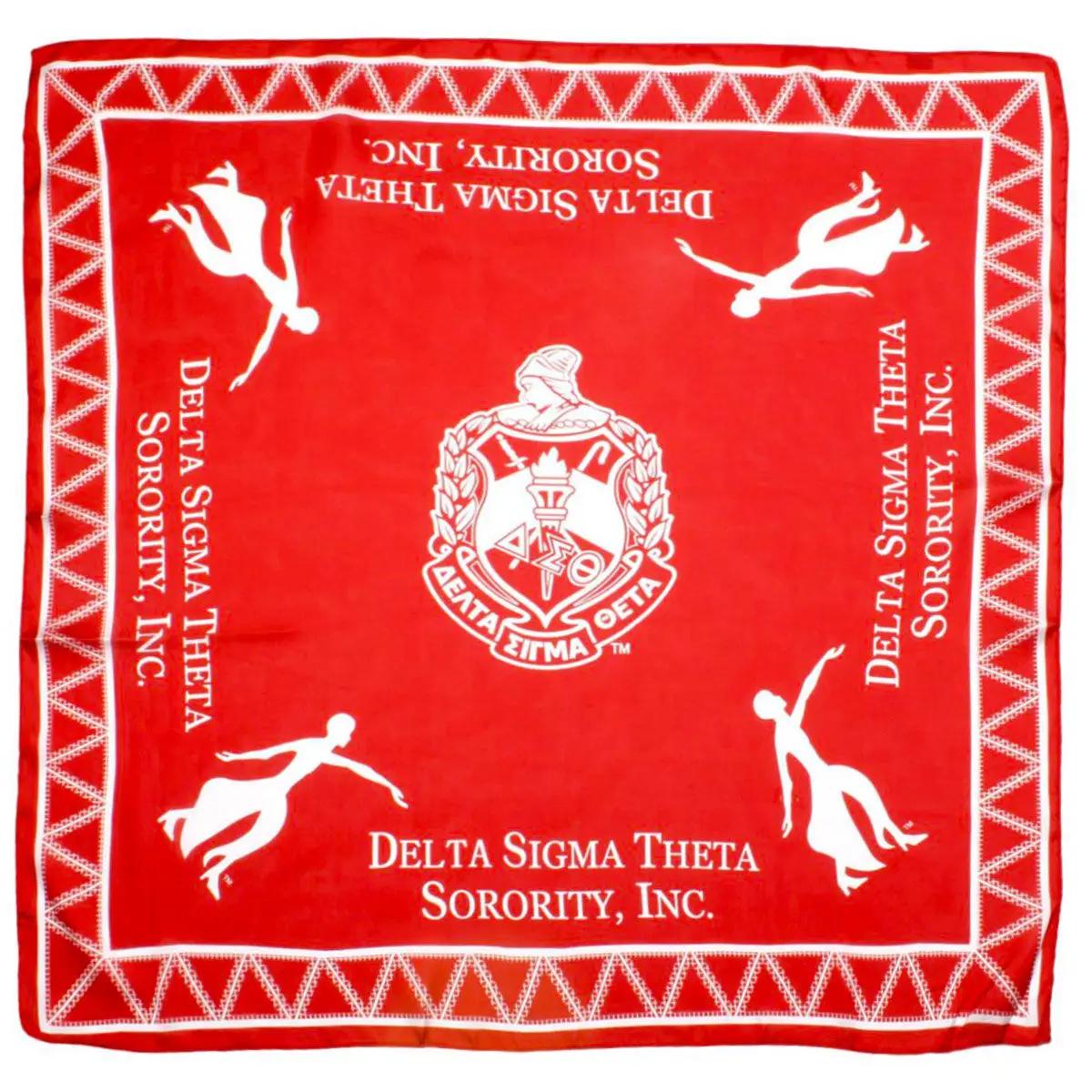 DST Red Scarf – Lady Fortitude & Shield Design (35.5")