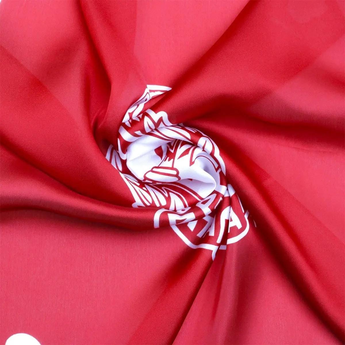 DST Red Scarf – Lady Fortitude & Shield Design (35.5")