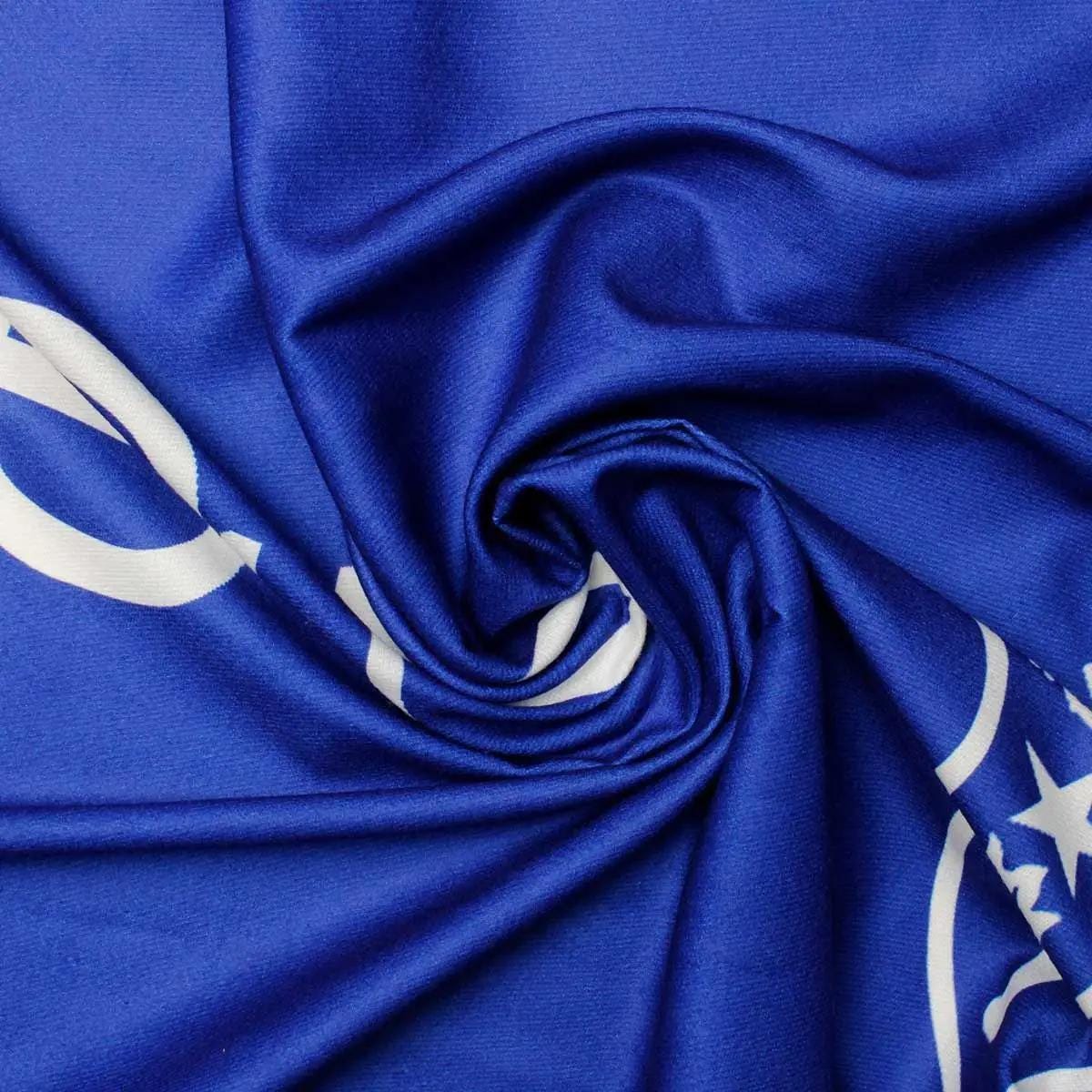 Zeta Phi Beta Sorority Scarf | Blue & White Fashion Shawl with Shield and Greek Letters | ZPB Paraphernalia