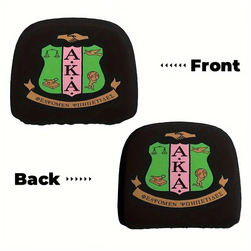 Alpha Kappa Alpha Car Headrest Covers – Set of 2 Universal Fit Auto Accessories