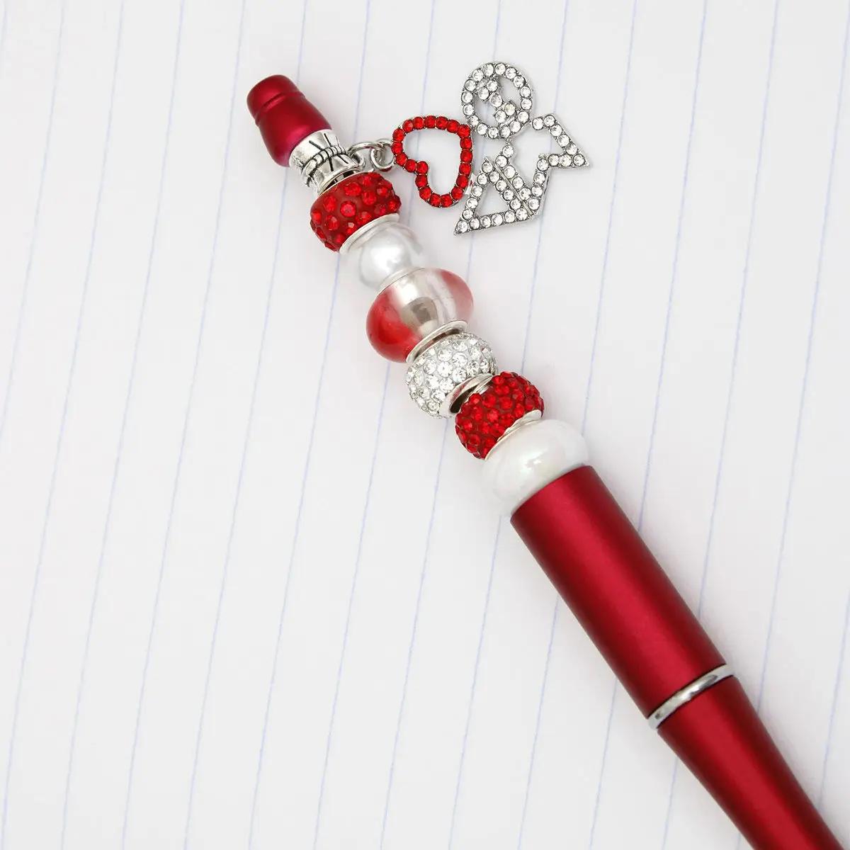 Bling Bead & Charm Sorority Pen – Alpha Kappa Alpha, Zeta Phi Beta, Sigma Gamma Rho, or Delta Sigma Theta | Glitter Twist Ballpoint Pen