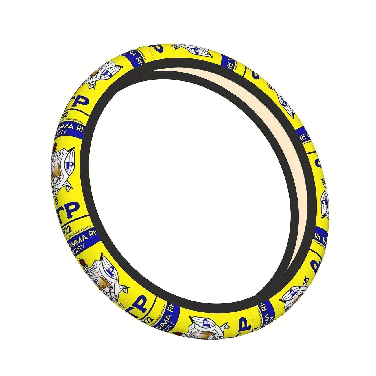 Sigma Gamma Rho 1922 Pattern Steering Wheel Cover – Thick Neoprene, Universal 15” Fit