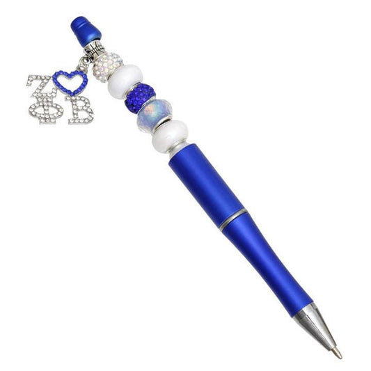 Bling Bead & Charm Sorority Pen – Alpha Kappa Alpha, Zeta Phi Beta, Sigma Gamma Rho, or Delta Sigma Theta | Glitter Twist Ballpoint Pen