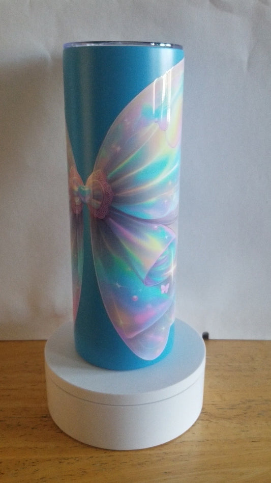 VDTFDW- 20 oz Stainless Steel Tumbler | Holographic Bow