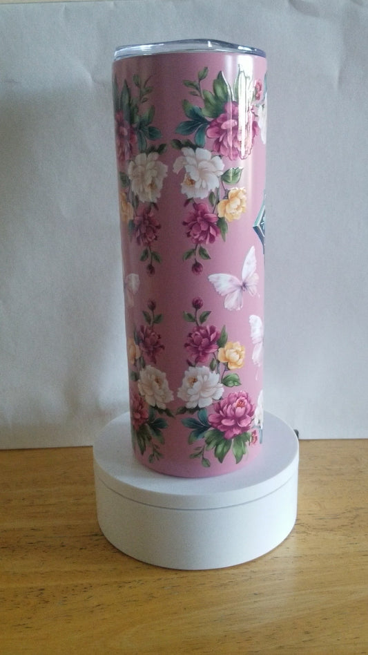 VDTFDW- 20 oz Stainless Steel Tumbler | Floral Cross