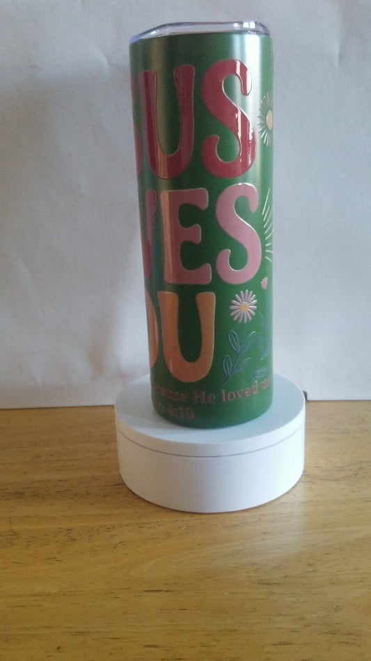 VDTFDW- 20 oz Stainless Steel Tumbler | Jesus Loves You